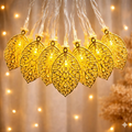 Leaf Shape LED String Light, Outdoor Fairy Lights, Event Decoration Lights, Battery Operated Party Lights