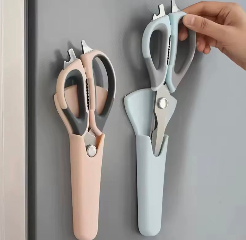 6 In 1 Multifunctional Kitchen Scissors, BBQ Meat Cutting Scissors, Kitchen Food Scissors