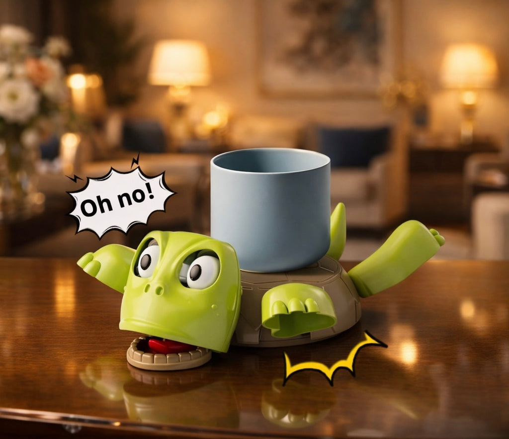3D Panicked Turtle Coaster, Decorated Coffee Or Tea Cup Mat, Coffee Cup Insulated Pad, Mug Holder With Funny Expression
