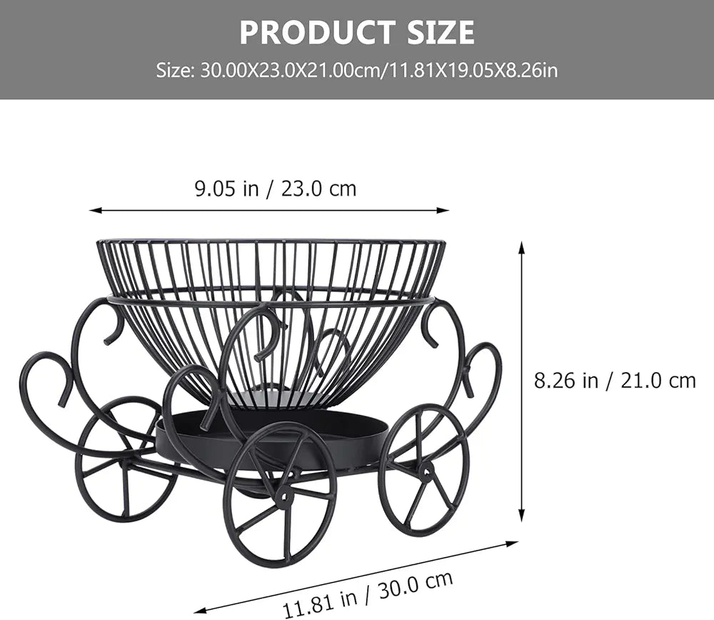 2 Tier Decorative Fruit Basket, Metal Snacks And Fruit Basket, Nordic Style Fruit Basket