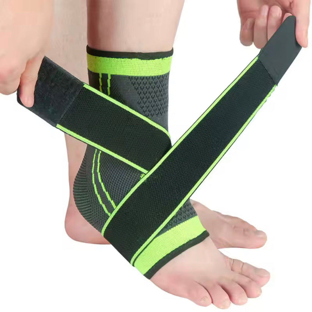 Compression Ankle Support Wrap, Adjustable Sport Wrap, Breathable Elastic Ankle Protector
