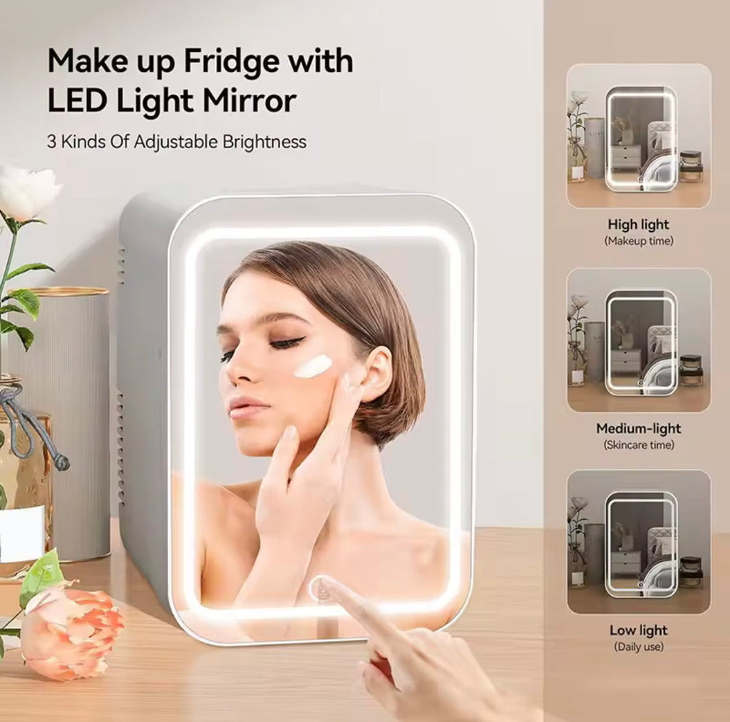 Portable Mini Skincare Fridge, Premium Beauty Mini Fridge, Mini Cosmetic Fridge With Hot And Cold Function, Compact Cosmetic Fridge
