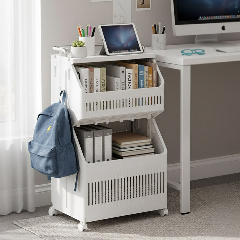 Multi Layer Laundry Basket, Multifunctional Trolley For Kitchen And Bathroom, Moveable Trolley For Living Room