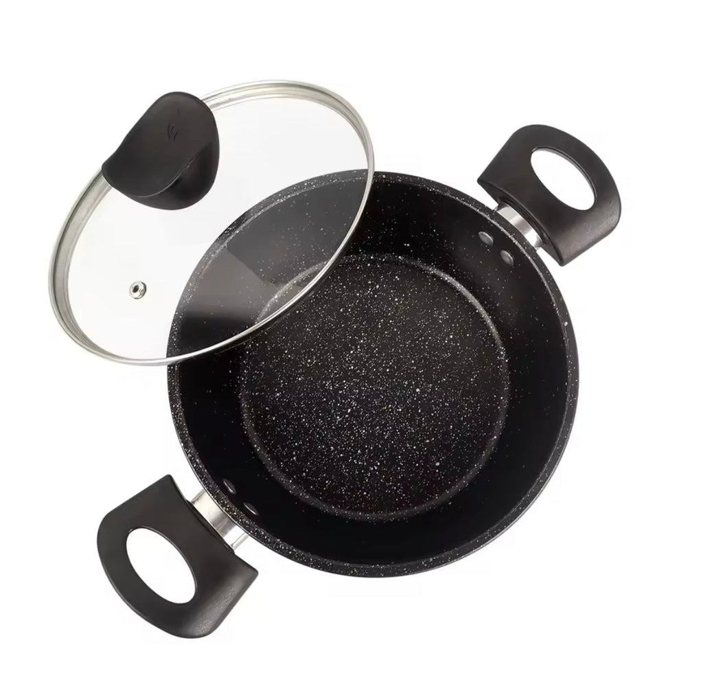 Non Stick Stockpot with Lid, Easy to Clean, Cooking Pot, Household Kitchen Cookware