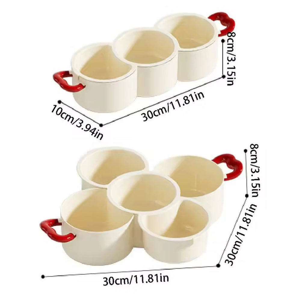 2 in 1 Fruit Drain Basket, Dried Fruit Plate Organizer, Multifunctional Drain Basket