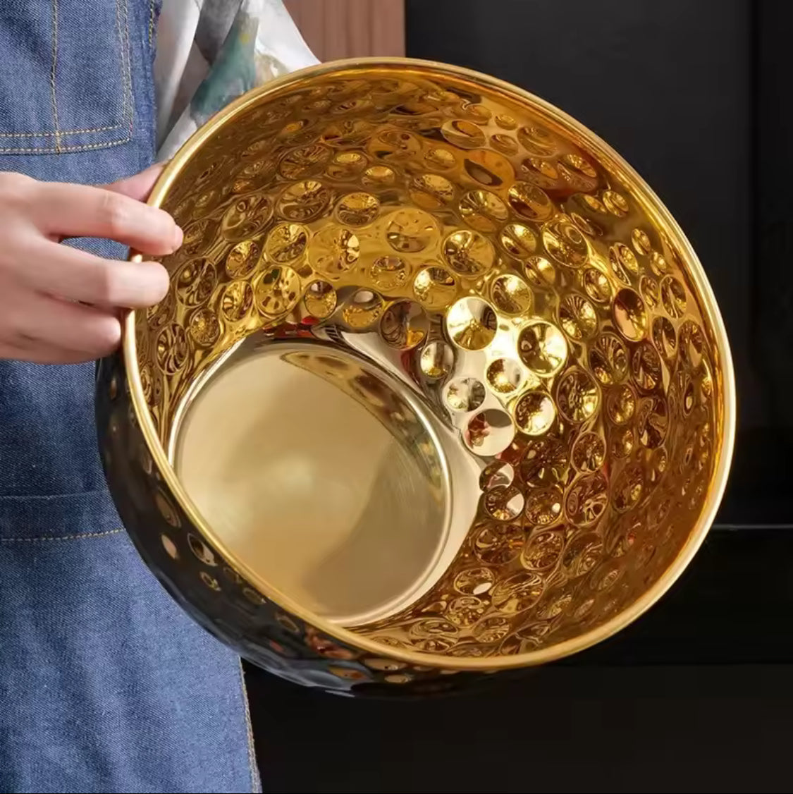 Creative Stainless Steel Fruit Bowl, Multipurpose Salad Bowl, Baking Mixing Bowl, Kitchen Cooking Essentials