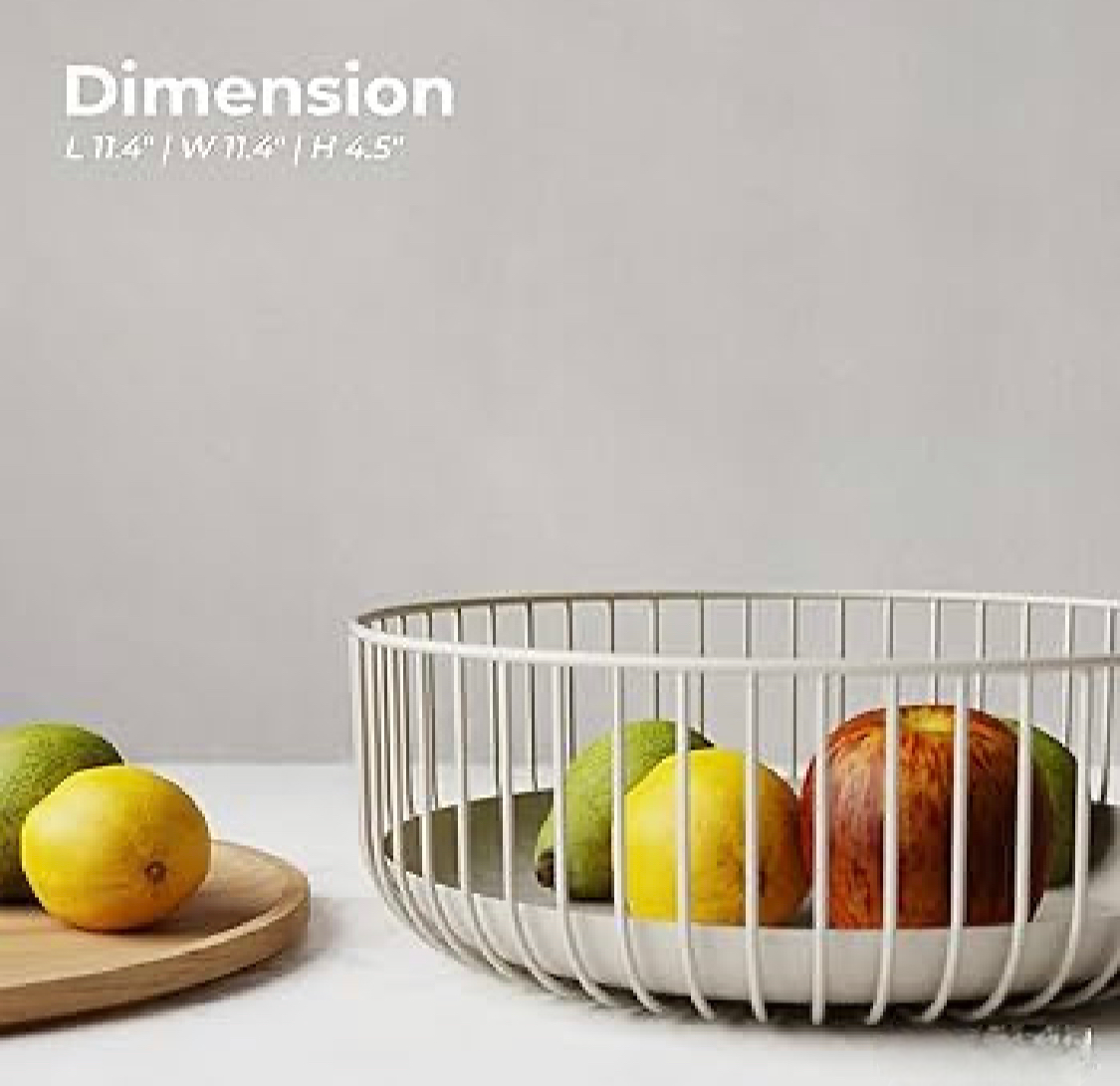 Multipurpose Stackable Basket With Wooden Lid, Fruit And Vegetable Bowl, Multipurpose Metal Wire Storage Basket, Home Supplies Picnic Basket