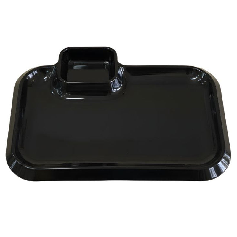 Rectangular Serving Tray 
With Dip Section, BBQ Serving Plate, Kitchen Serving Tray