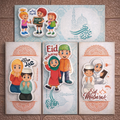 Pack Of 10 Cartoon Sticker Eidi Envelopes, New Cartoon Eidi Envelopes, Eidi Envelopes For Kids