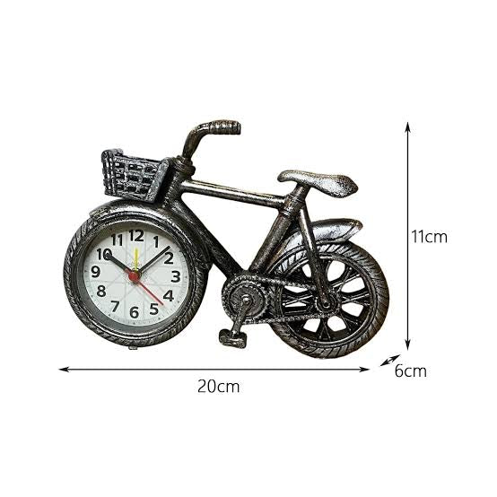 Retro Bicycle Alarm Clock, Classic Desktop Alarm Clock, Creative Bedroom Alarm Clock