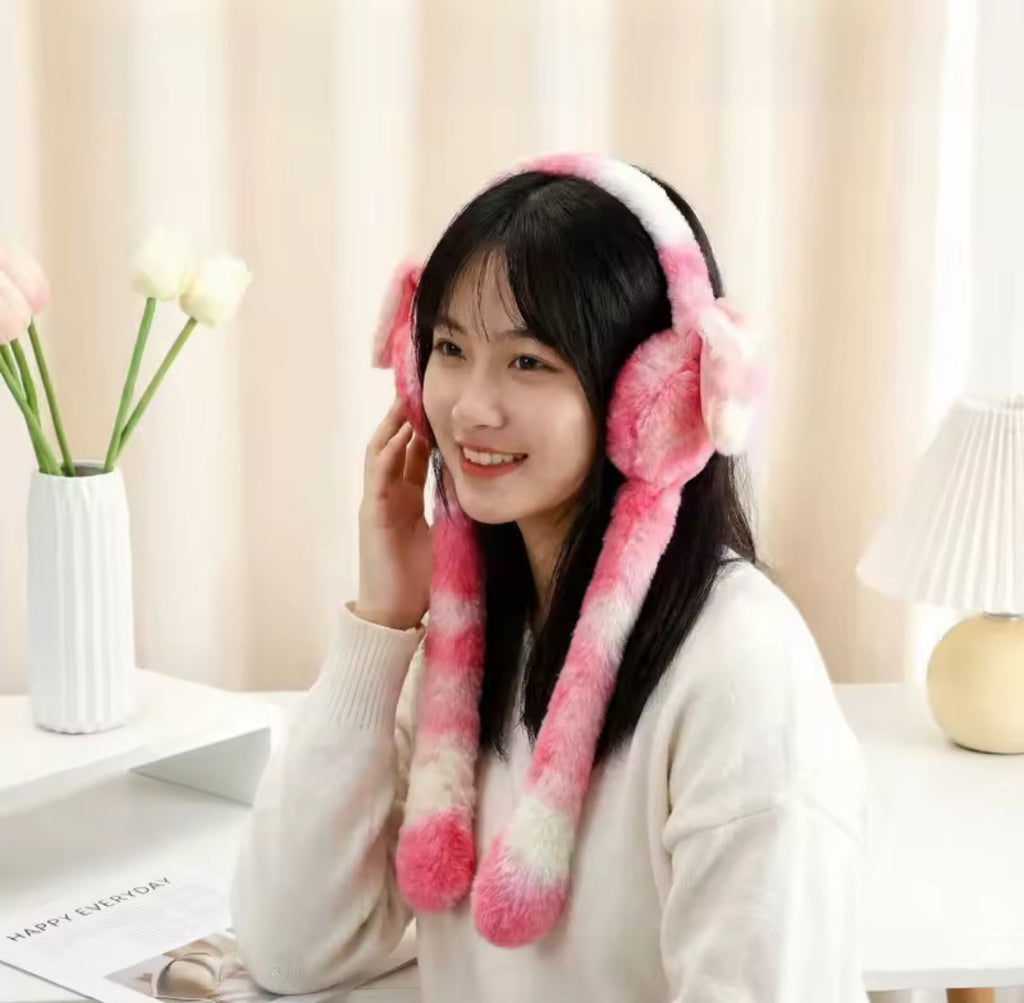 Warm Furry Ear Muffs, Colorful Rabbit Ear Covers, Cute Bunny Plush Ear Muffs, Student Ear Covers