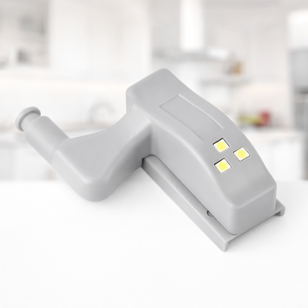 Set Of 2 Automatic Door Sensor Light, Furniture Hinge Lamp, Universal Wardrobe Cupboard Sensor Lights,  Kitchen Closet Night Lamp
