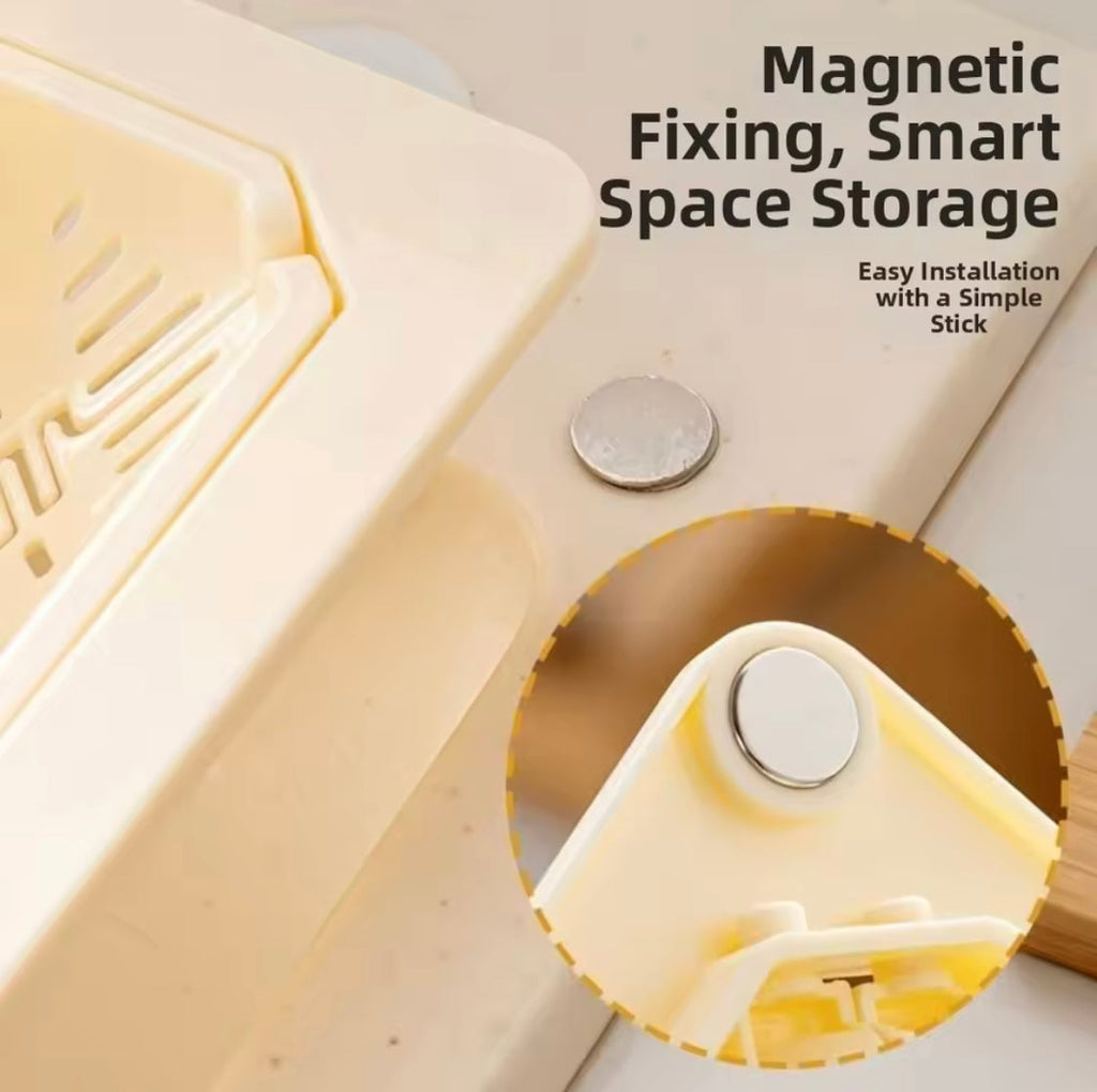 Magnetic Drain Filter Basket, Sink Corner Rack Strainer, Detachable Sink Filter Basket, Food Waste Collector Basket