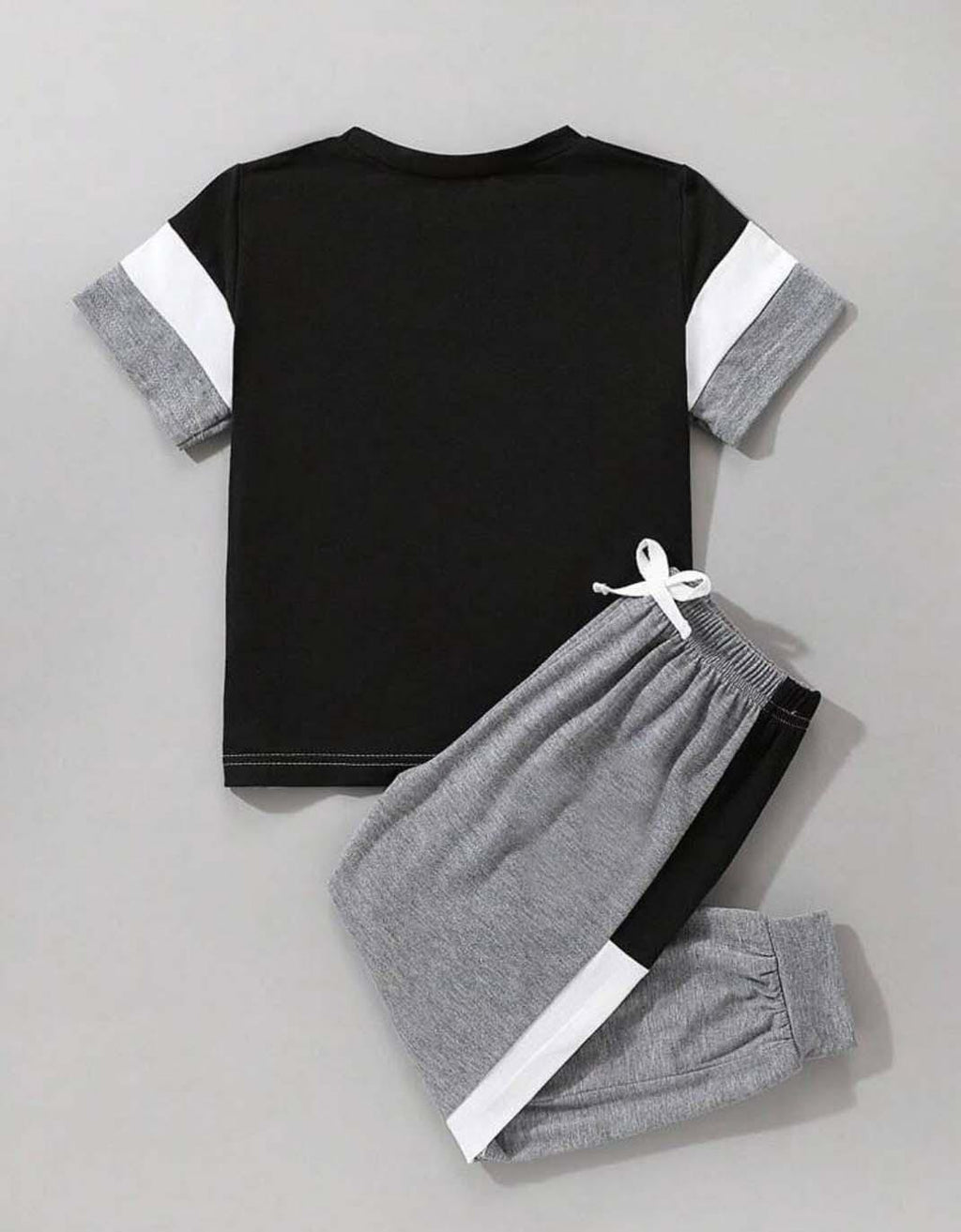 Kids King Graphic Track Suit Grey Black 2Pcs