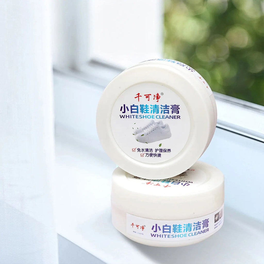Shoes Cleaning Cream, Shoes Stain Whitening Cleansing Cream, Shoe Yellow Edge Cleaner With Sponge, Multifunctional Cleaning Shoe Whitener, Shoes Suede Cleaner, Leather Shoe Cleaning Cream, Little White Shoe Cleaner, 200gm White Shoe Cleaner