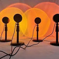 Sunset Lamp Rainbow Projection Lamp USB Charging LED Lighting Sun Never Sets Light Rainbow
