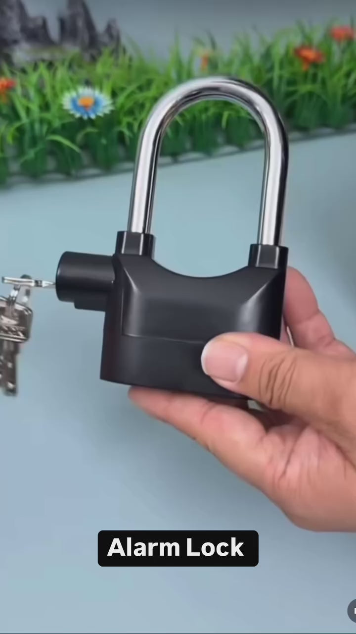 Anti-Theft Alarm Lock – 110dB Siren Heavy Duty Security Padlock