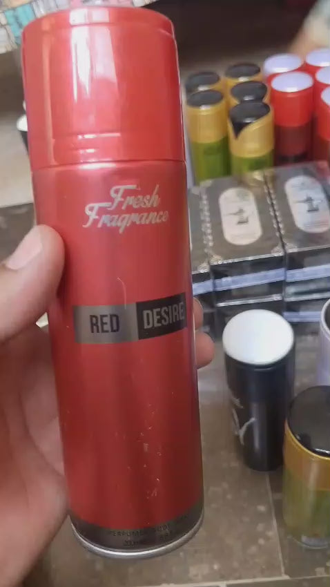 Desire Red Perfumed Body Spray for Men 200ml – Long Lasting Fresh & Spicy Fragrance